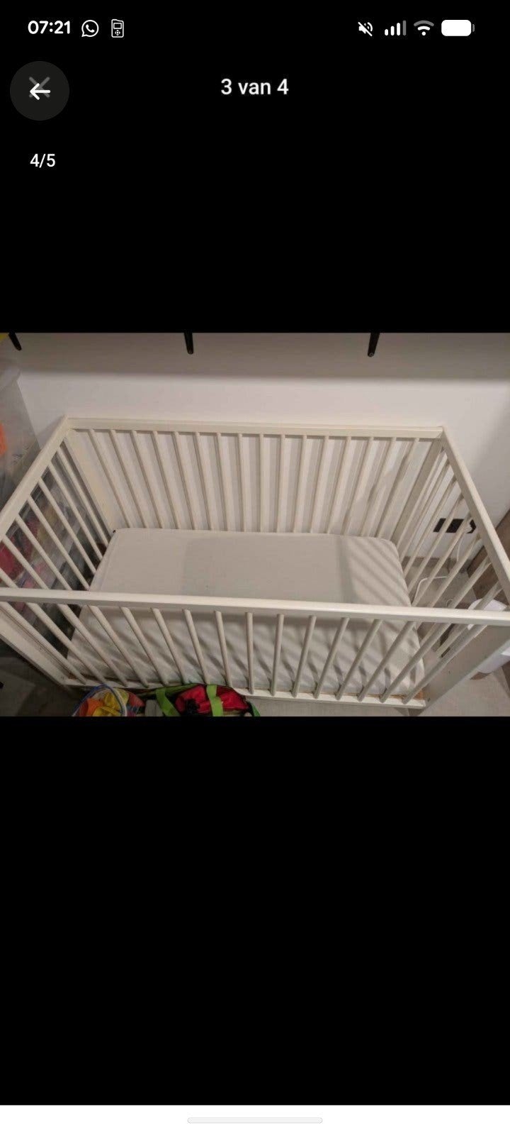 bed wit, Ophalen, Matras