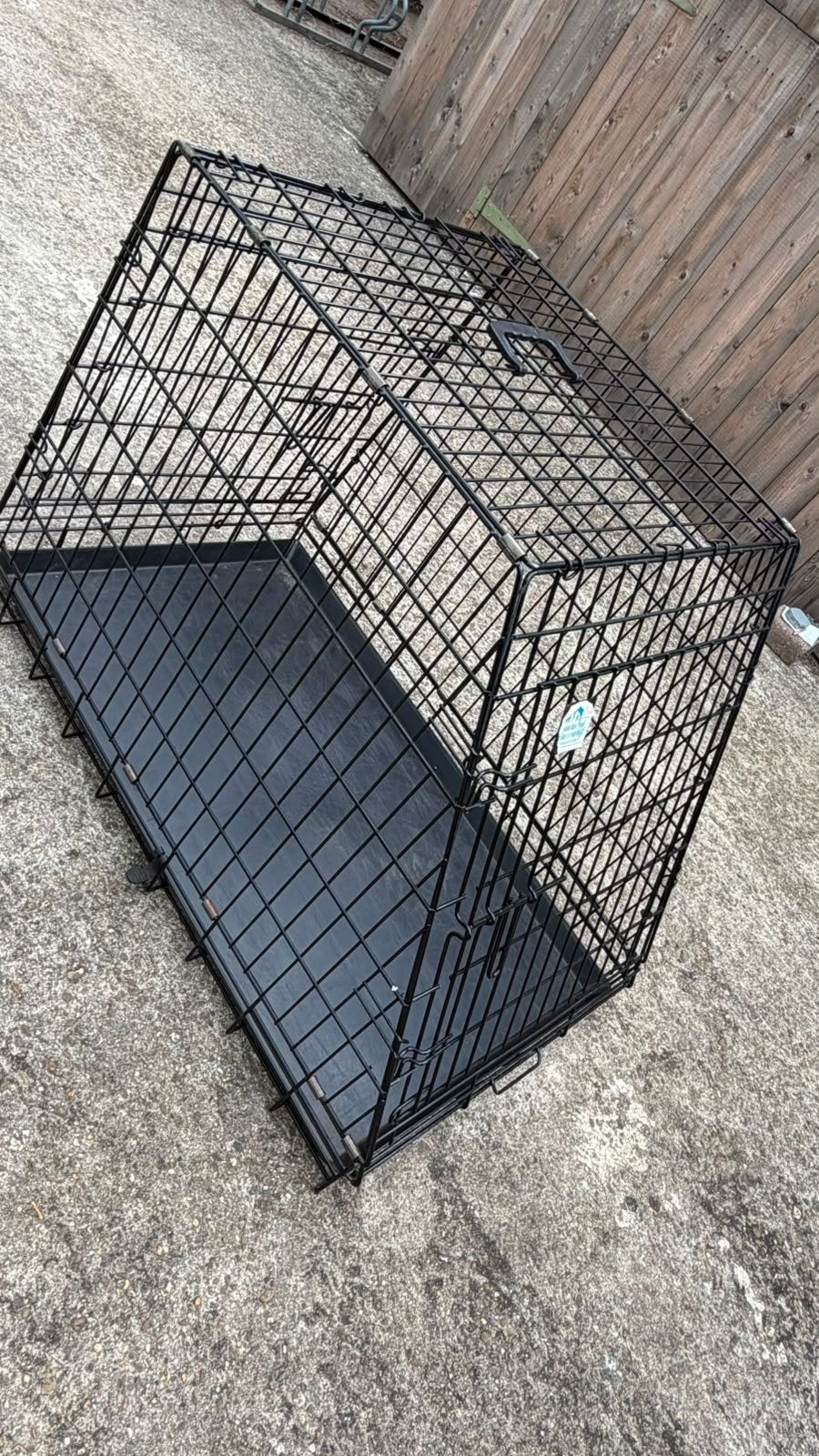 Autobench zwart metaal middelgrote/grote hond h66 b56 d90, Dieren en Toebehoren, Ophalen, Nieuw