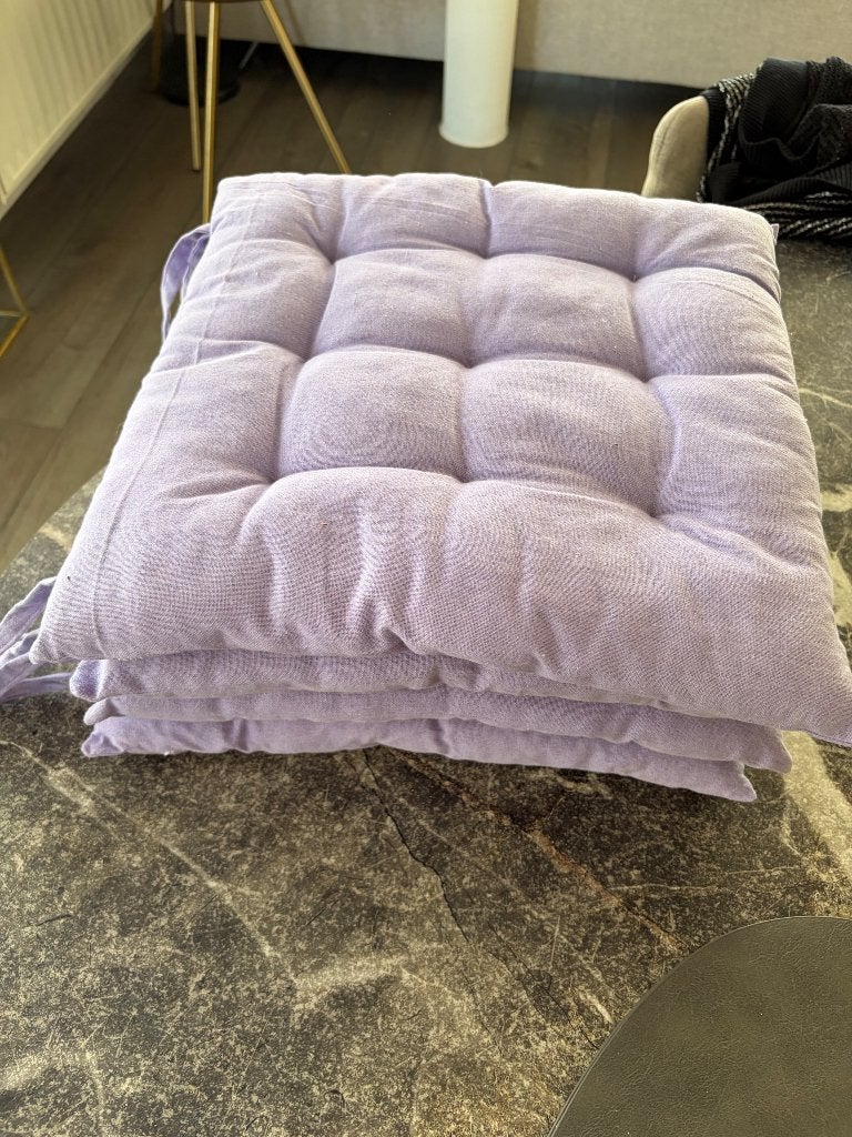 4 lila zitkussens Jysk, Jardin & Terrasse, Accessoires mobilier de jardin, Enlèvement, Neuf