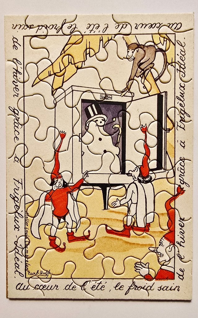 FRIGELUX  – Puzzle Publicitaire – Advertising Jig-Saw n13, Enlèvement ou Envoi, Utilisé, Panneau publicitaire