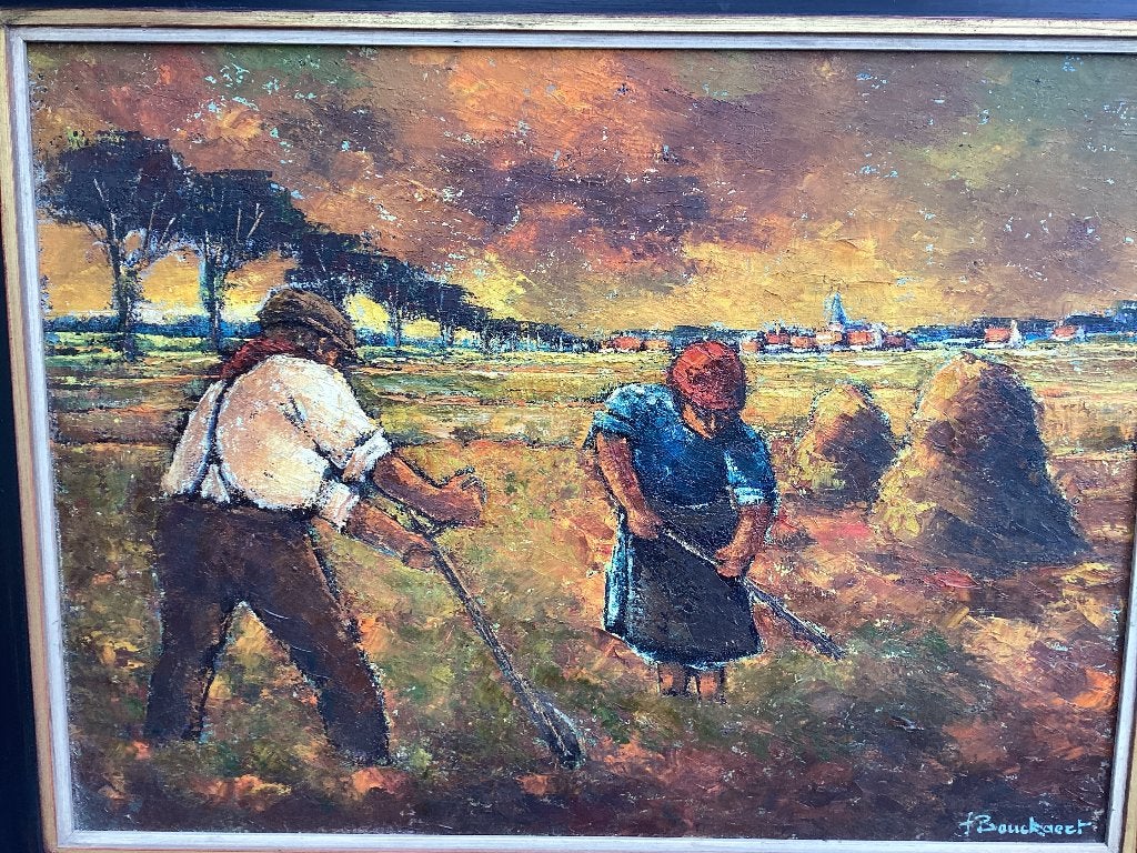 Mooi schilderij Fernand BOUCKAERT (Ingooigem 1916-Waregem 89, Antiek en Kunst, Ophalen, Doek, Impressionistisch, Gesigneerd