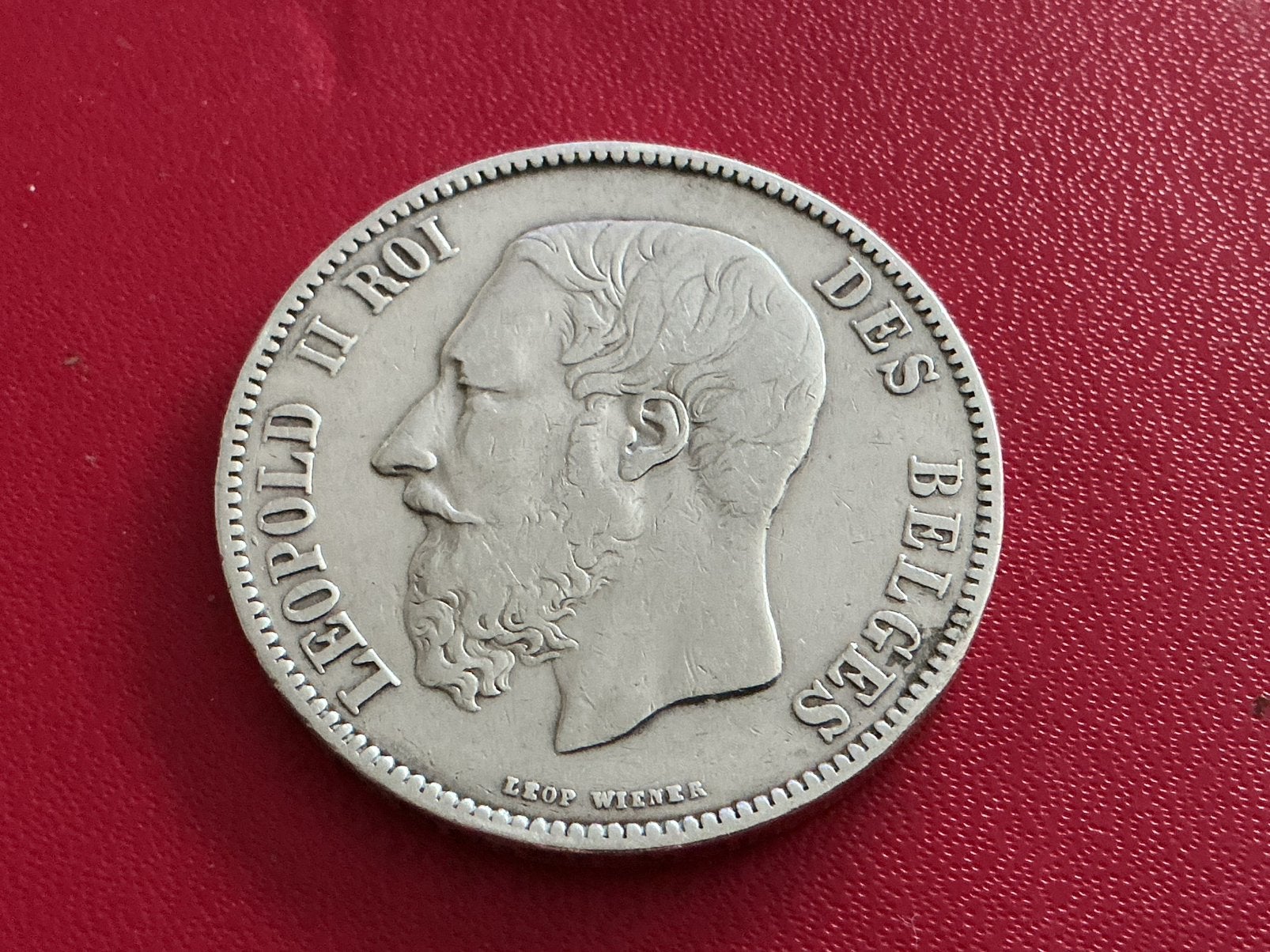 België 5 Frank 1868 zilver, Ophalen of Verzenden, Zilver