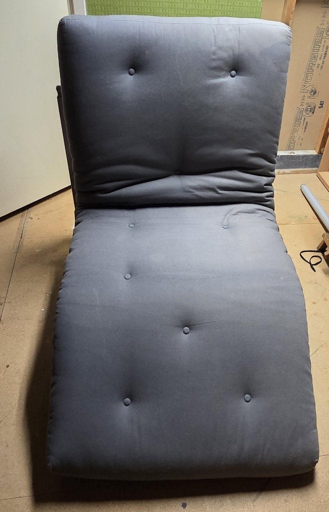 Zetelbed opklapbaar, Maison & Meubles, Gris, Une personne, Utilisé, 190 cm ou moins