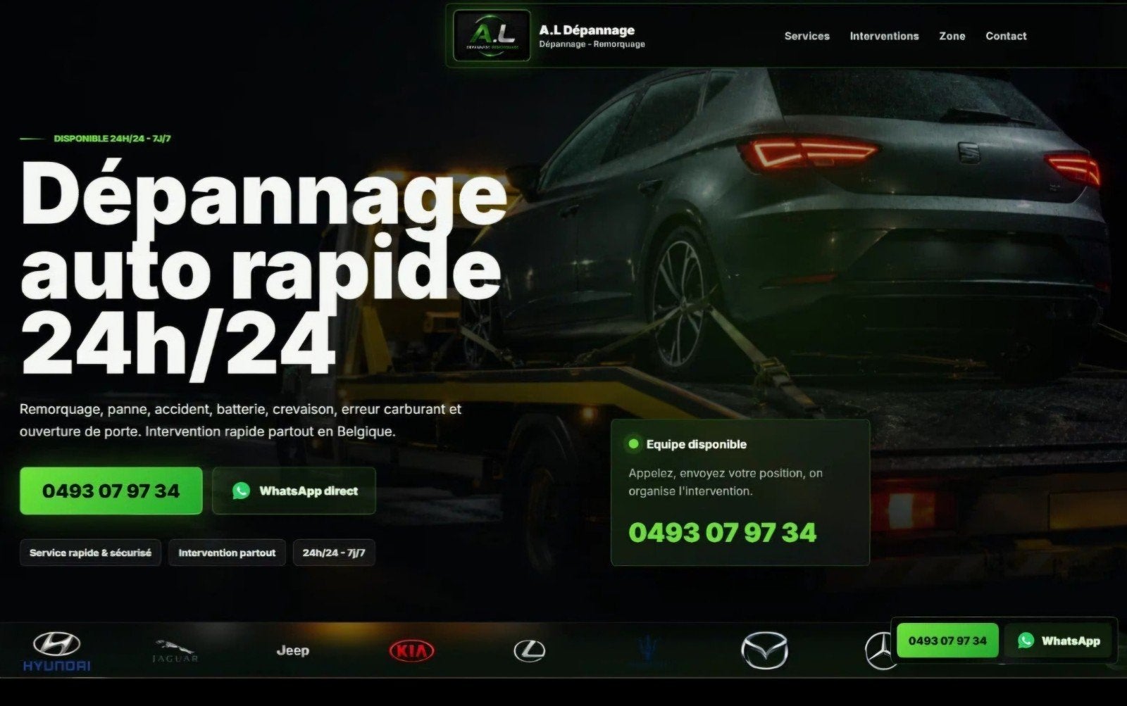depannage et remorquage, Bedrijf, Te koop