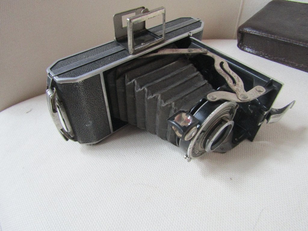 Antique  "Appareil Photo à soufflet PONTIAC", Enlèvement ou Envoi, Avant 1940, Appareils photo