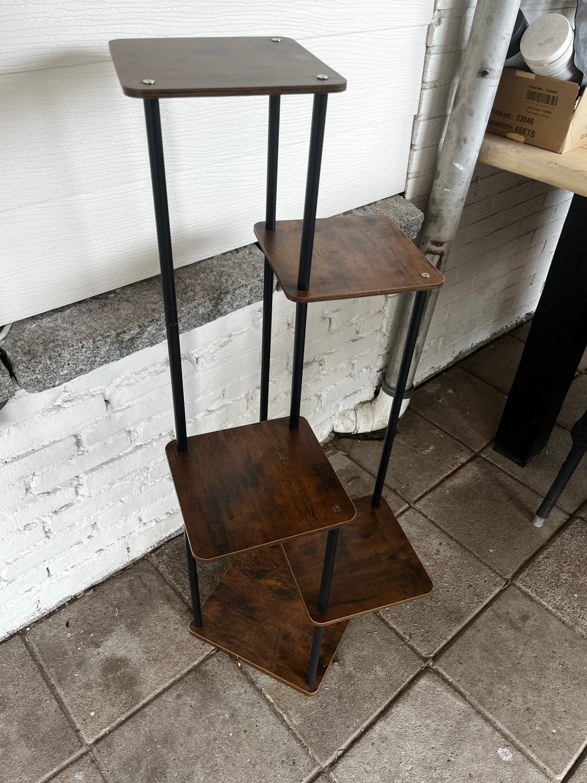 Houten plantenstandaard met 5 niveaus, 106cm hoog, Maison & Meubles, Accessoires pour la Maison | Colonnes & Piliers, Enlèvement