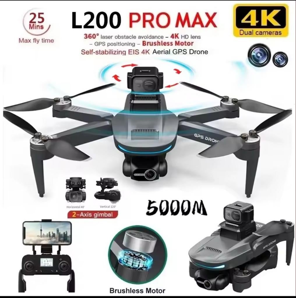 L200 PRO MAX WIFI FPV GPS-drone, Hobby en Vrije tijd