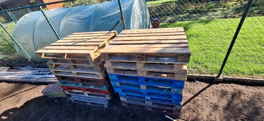 stevige blok palletten 100 op 120 cm, Ophalen, Gebruikt, 50 mm of meer, Pallet