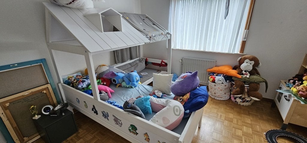 Lit cabane enfant nordique (type Flexa) + matelas, Enlèvement, Utilisé, Matelas