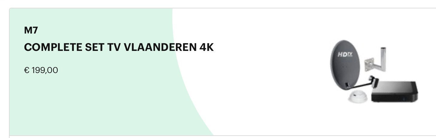 Compleet set sateliet Tv Vlaanderen, Ophalen, Zo goed als nieuw, (Schotel)antenne