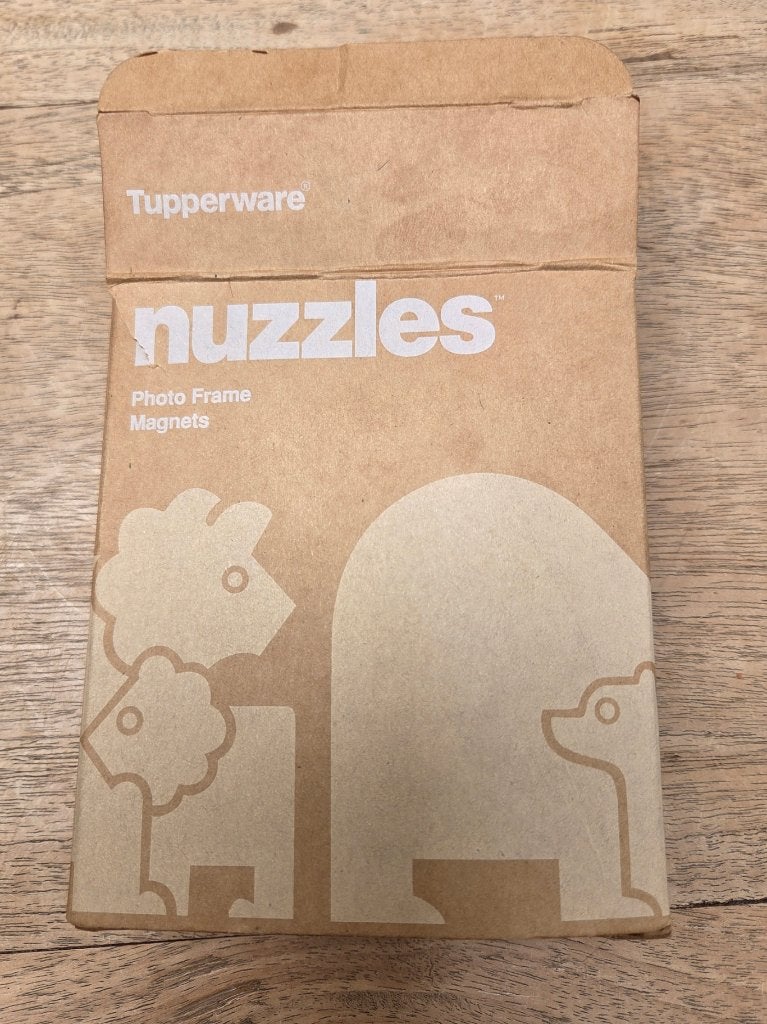 Tupperware Nuzzles 1993 vintage magnetische fotokaders, Huis en Inrichting, Ophalen, Zo goed als nieuw, Wit, Overige typen