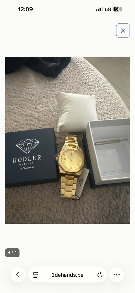 Horloge hodler chaux gold, Bijoux, Sacs & Beauté, Autres marques, Enlèvement ou Envoi, Autres matériaux, Acier