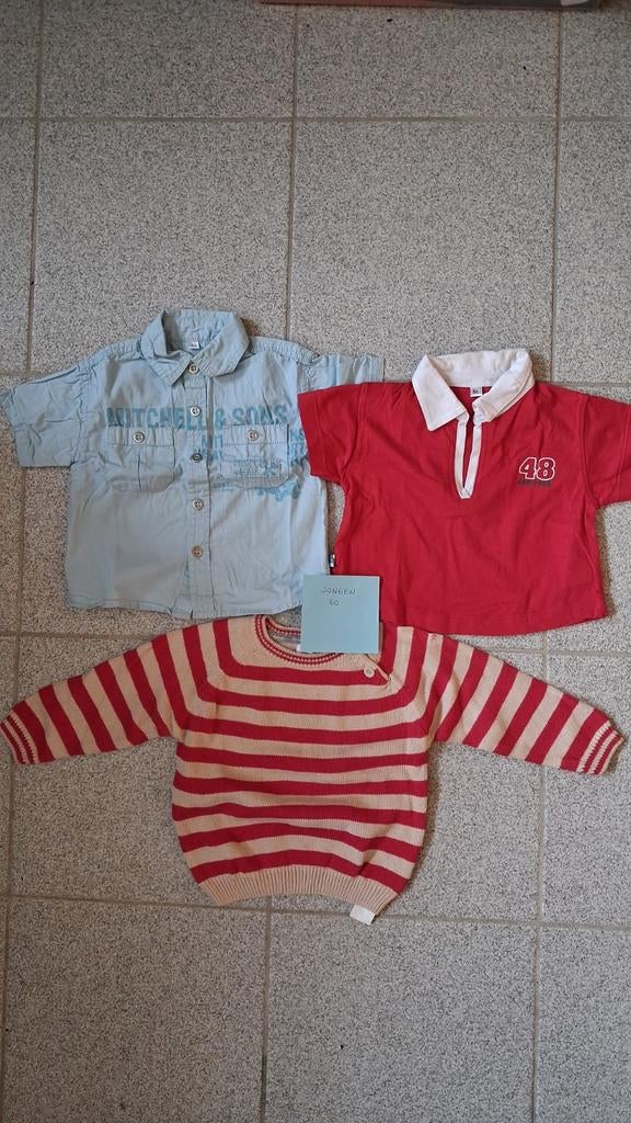 Dikke trui,hemd en polo maat 80, Kinderen en Baby's, Babykleding | Maat 80, Ophalen of Verzenden, Zo goed als nieuw, Jongetje