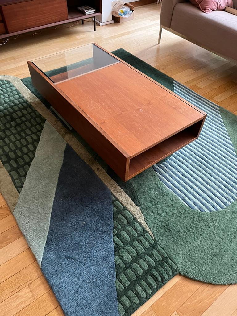 Salontafel notenhout 110x55x30cm, Huis en Inrichting, Tafels | Salontafels, Ophalen, Gebruikt, 100 tot 150 cm, 50 tot 100 cm