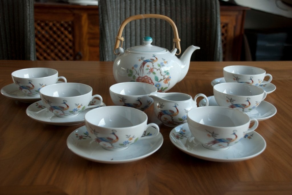 Vintage Porseleinen Theeservies Seltmann Weiden – 6-p, Huis en Inrichting, Ophalen, Vintage, Zo goed als nieuw, Porselein