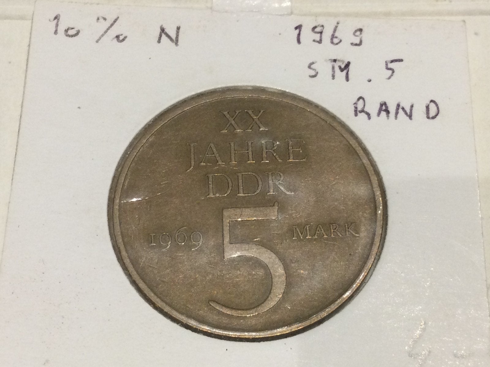 DDR 5 Mark 1969, Ophalen of Verzenden