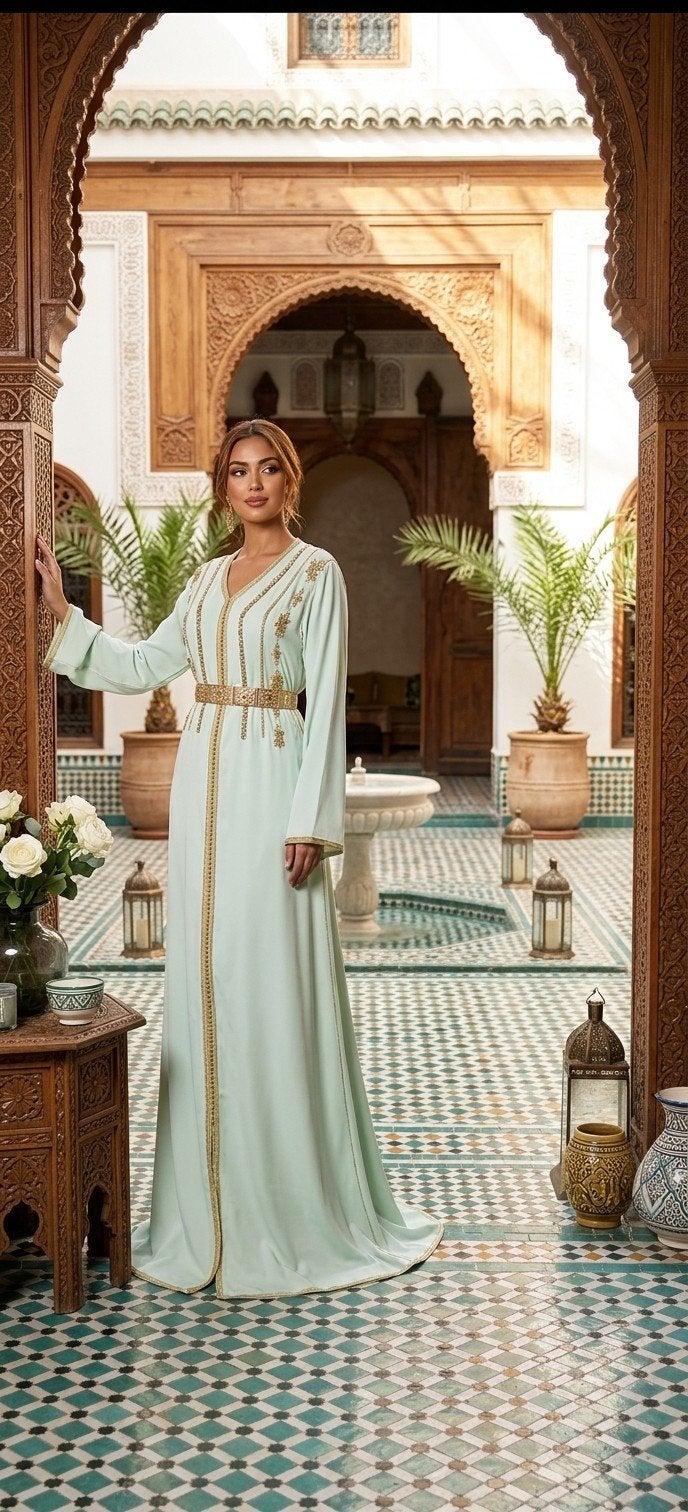 Marokkaanse kaftan traditioneel, Kleding | Dames, Geen merk, Ophalen of Verzenden, Nieuw, Maat 42/44 (L)