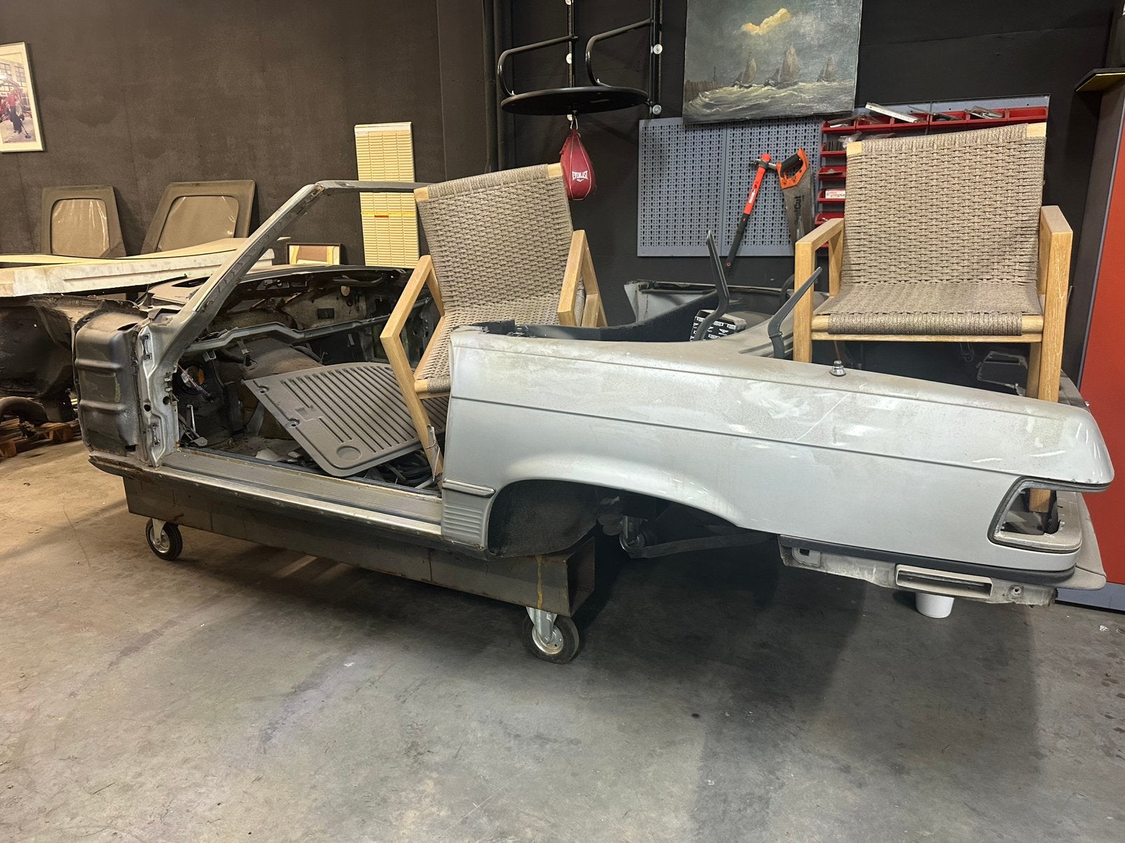 Mercedes SL350 project geheel completed veel onderdelen ., Autos, Cuir, Argent ou Gris, Achat, Bleu