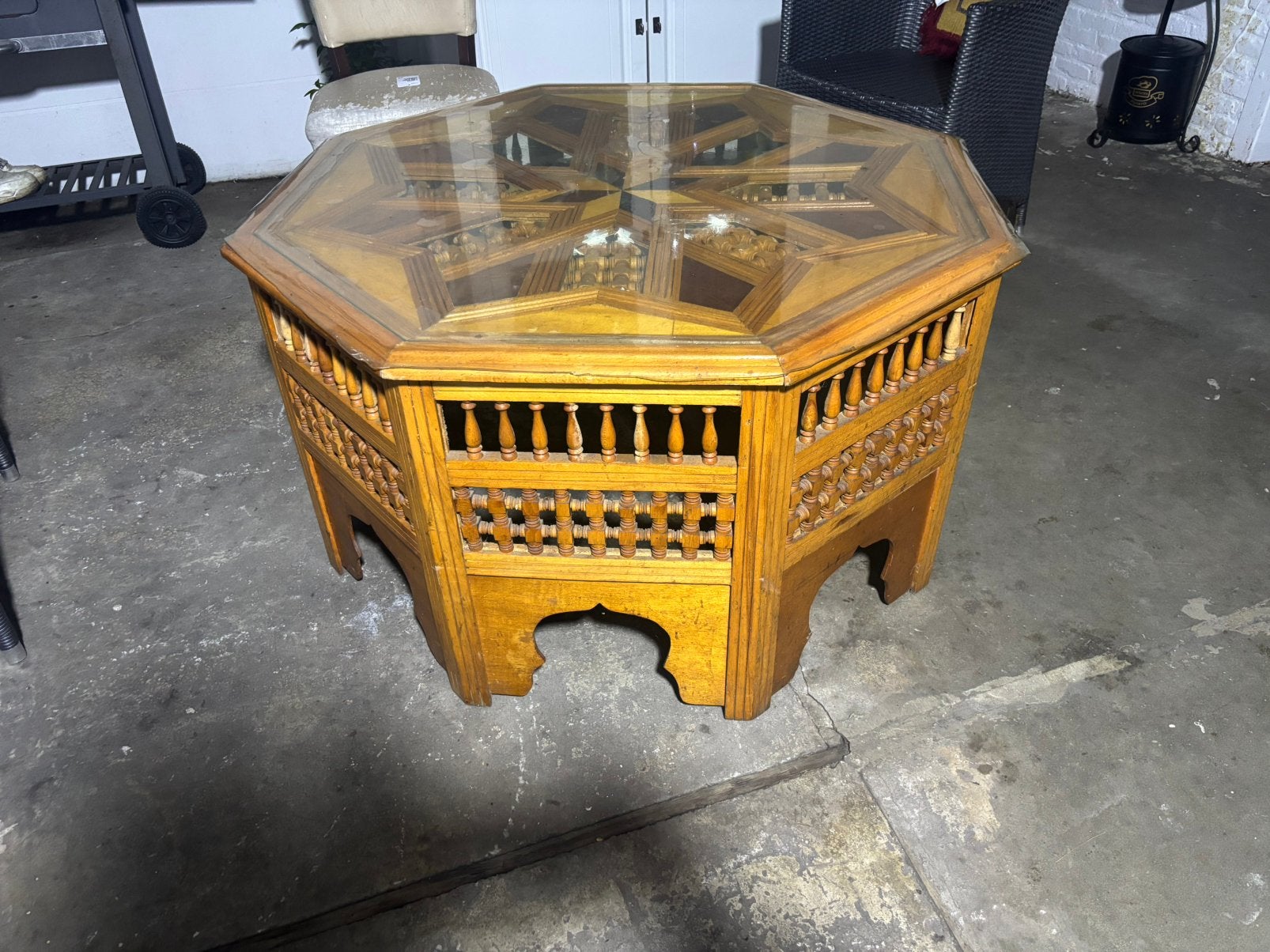 marokkaanse antieke tafel, Ophalen, Gebruikt, 100 tot 150 cm, Marokkaans