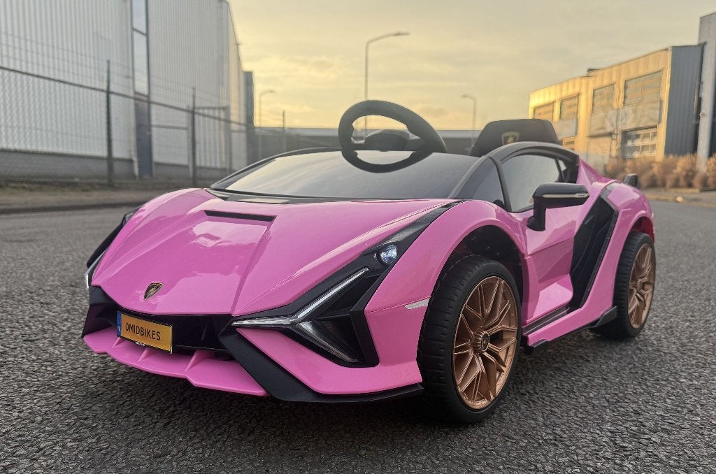 Lamborghini SIAN roze 12V – RC – Leder – Rubberband NIEUW, Ophalen of Verzenden, Nieuw