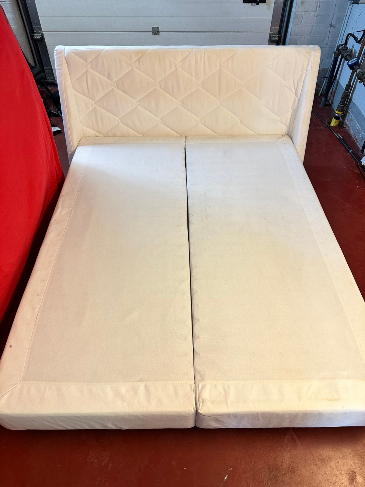 Boxspring te koop, Huis en Inrichting, Slaapkamer | Boxsprings, Ophalen, Wit, Tweepersoons, 200 cm