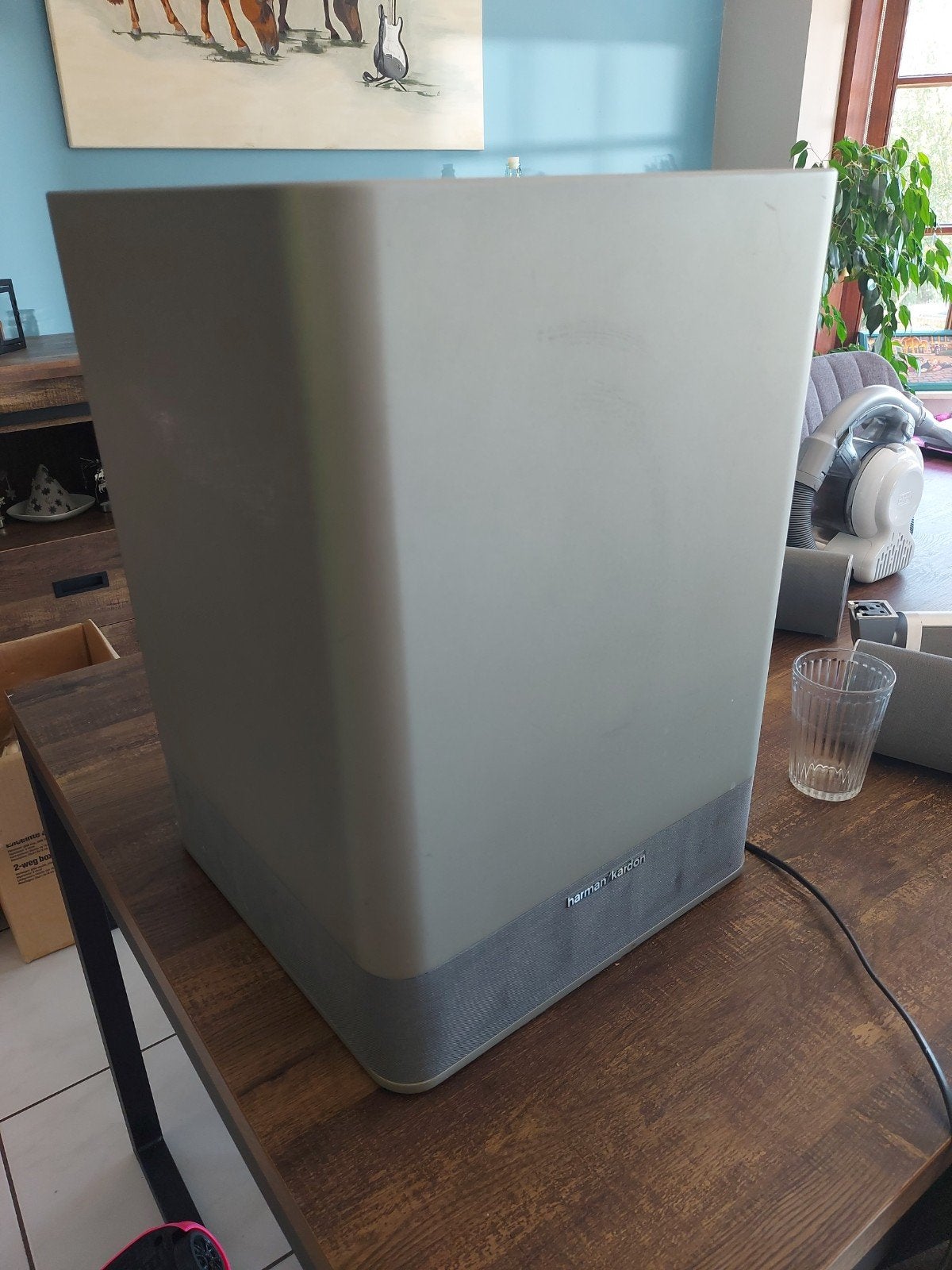 subwoofer Harman/Kardon 10" 200W + center en L+R, Ophalen, Gebruikt, 3.1-systeem, Overige merken