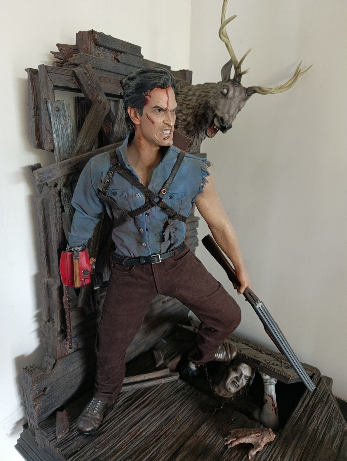 Prime 1 studio Ash williams 1/3, Ophalen, Zo goed als nieuw, Fantasy