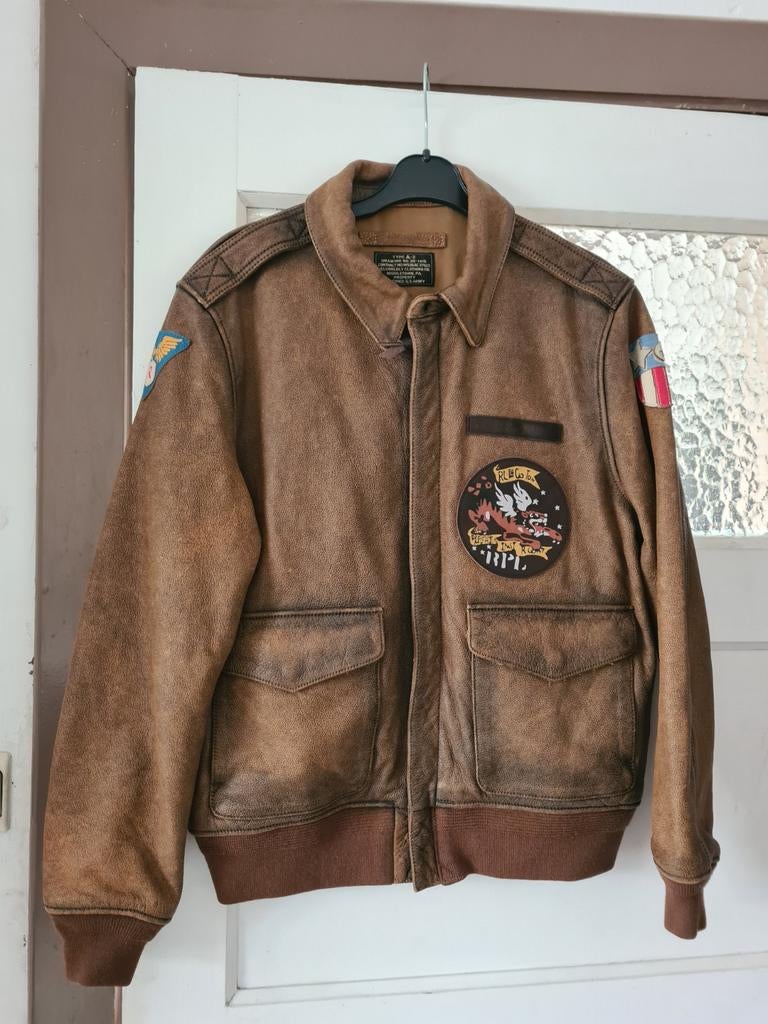 Veste en cuir A2 US ARMY AIRFORCE PILOT NEUF TAILLE S 350€, Vêtements | Hommes, Vestes | Hiver, Neuf, Taille 46 (S) ou plus petite