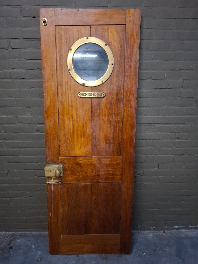 Originele maritieme scheepsdeur Purser's Office, Collections, Enlèvement, Utilisé, Bateau à moteur ou Voilier, Autres types