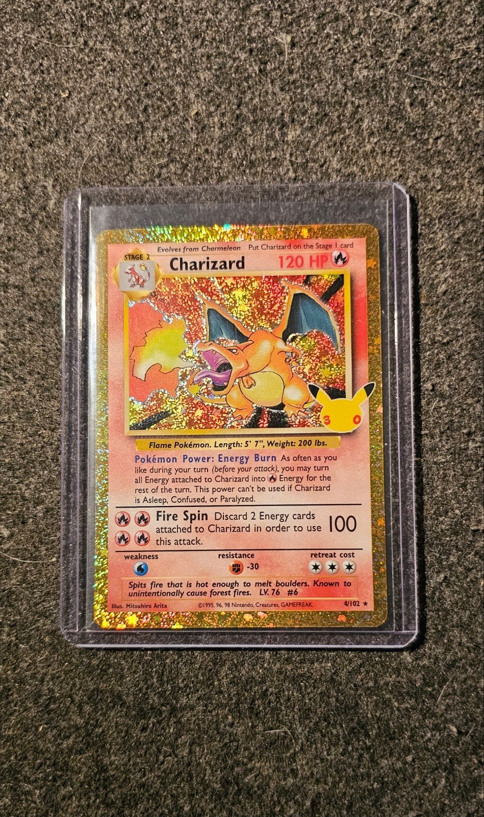 Charizard NM 4/102 30th Celebration, Ophalen of Verzenden, Losse kaart