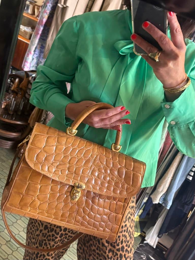 Patricia Burry vintage handtas met riem, Handtassen en Accessoires, Tassen | Damestassen, Zo goed als nieuw, Handtas, Ophalen of Verzenden
