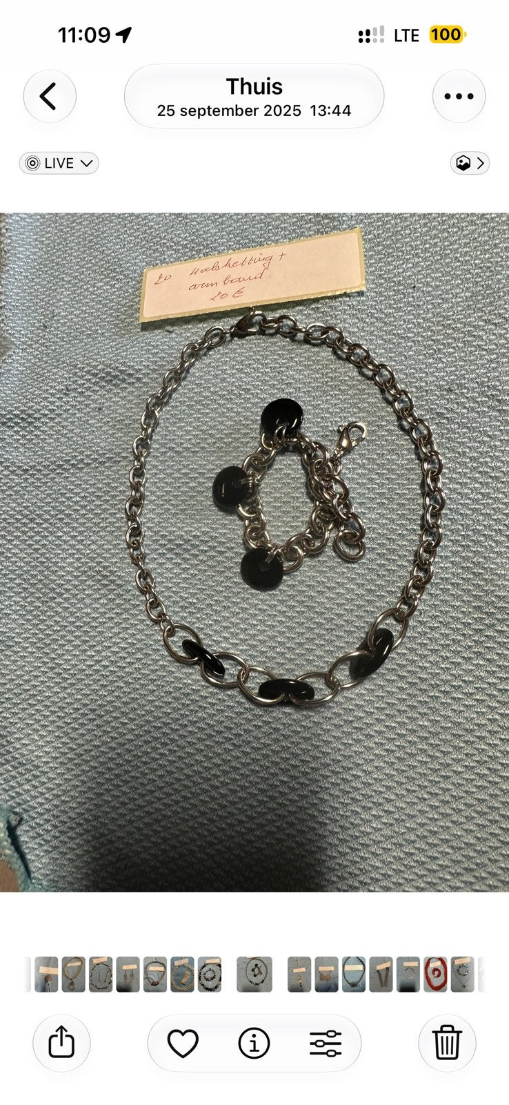 Halsketting en armband, Ophalen, Gebruikt