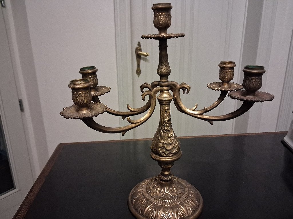 koperen kandelaar 30 cm, Antiek en Kunst, Ophalen, Koper of Brons