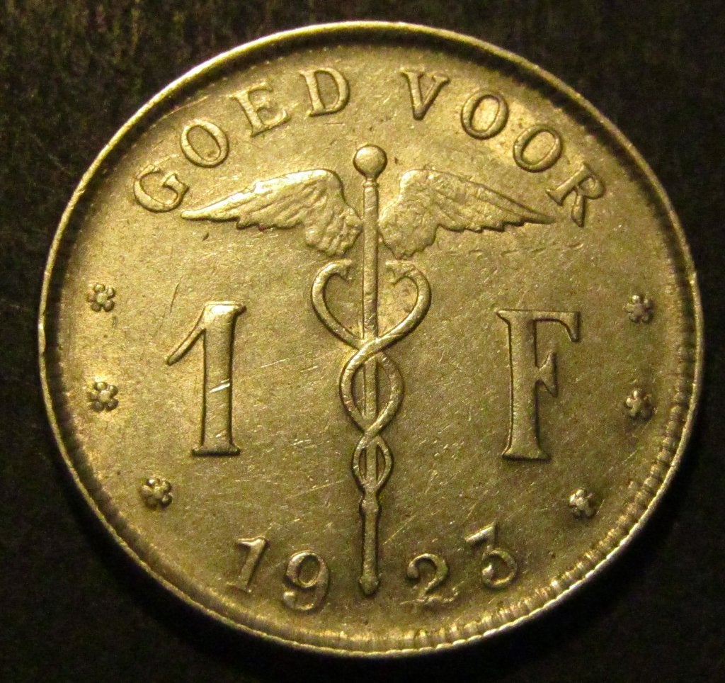 Goed voor 1 frank 1923 - nederlandstalig - Albert I, Postzegels en Munten, Ophalen of Verzenden, Overig, Losse munt