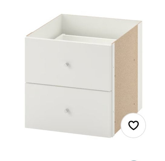 Witte Expedit Kallax Ikea blokken met 2 laden, Ophalen, Zo goed als nieuw