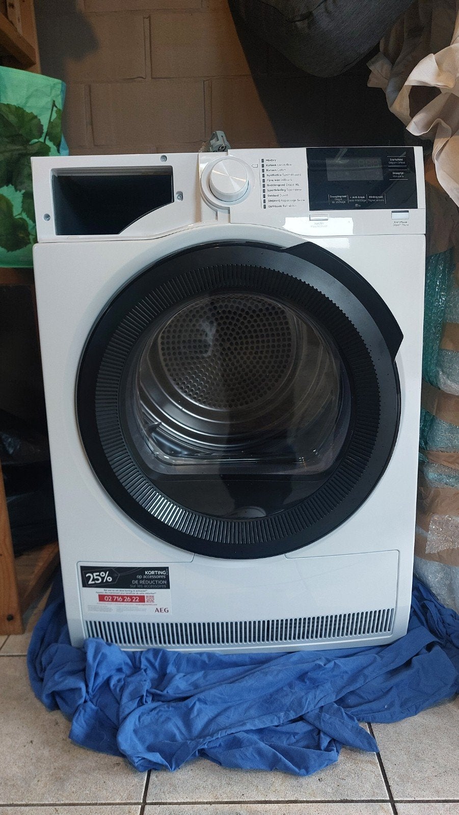 AEG droogkast met warmtepomp, 85 à 90 cm, Comme neuf, Chargeur frontal, Enlèvement