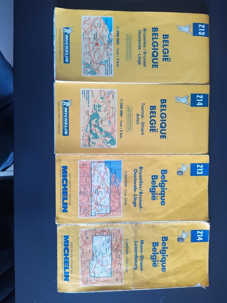 michelin kaarten Belgie nr 213 - 214, Boeken, Atlassen en Landkaarten, Ophalen, Michelin Editions, België, Landkaart