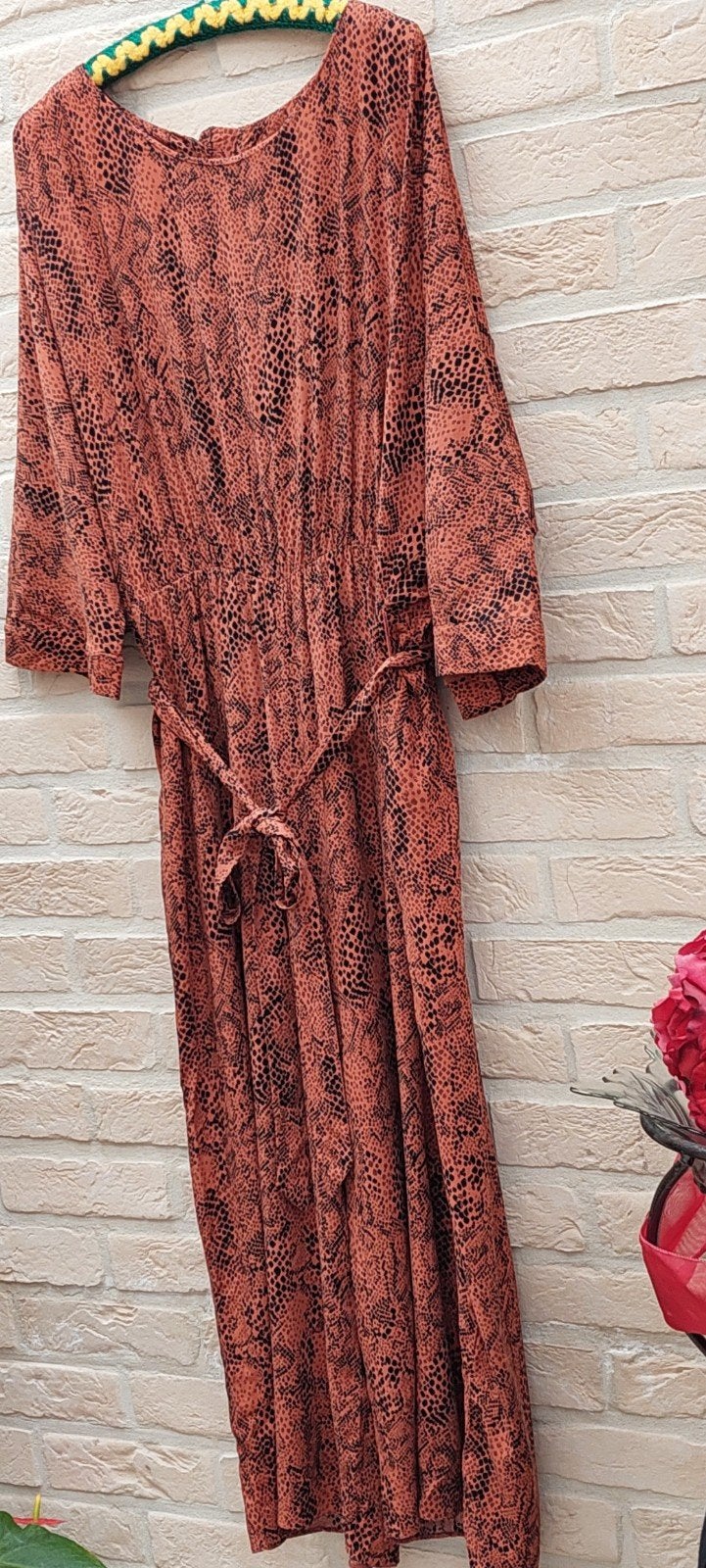 lang kleedje maat 46 asos elastiek in taille, Meerkleurig, Maat 46/48 (XL) of groter, Ophalen of Verzenden, Zo goed als nieuw