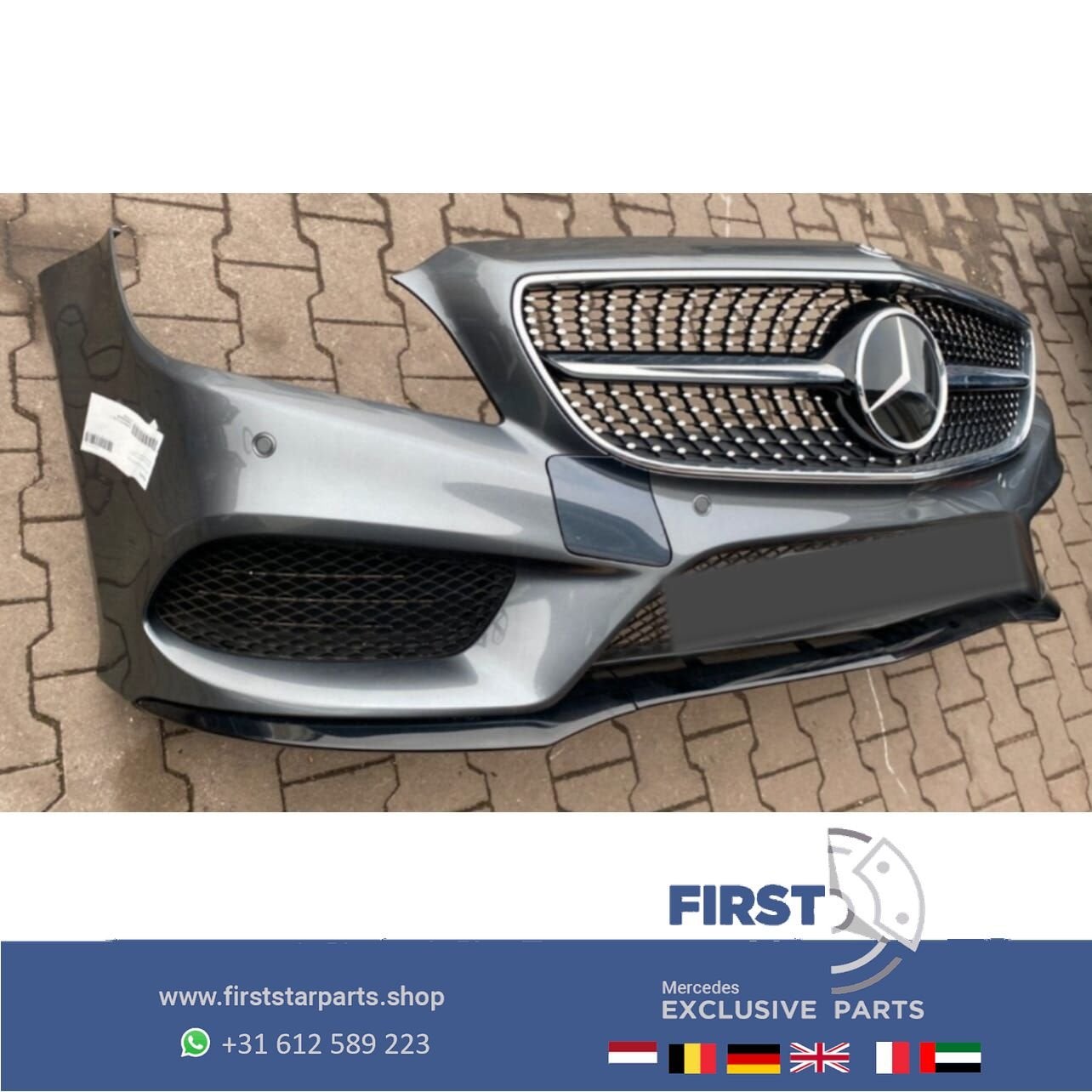 W218 BUMPER FACELIFT CLS AMG VOORBUMPER COMPLEET + DIAMOND G, Auto-onderdelen, Gebruikt, -, Voor, Ophalen of Verzenden