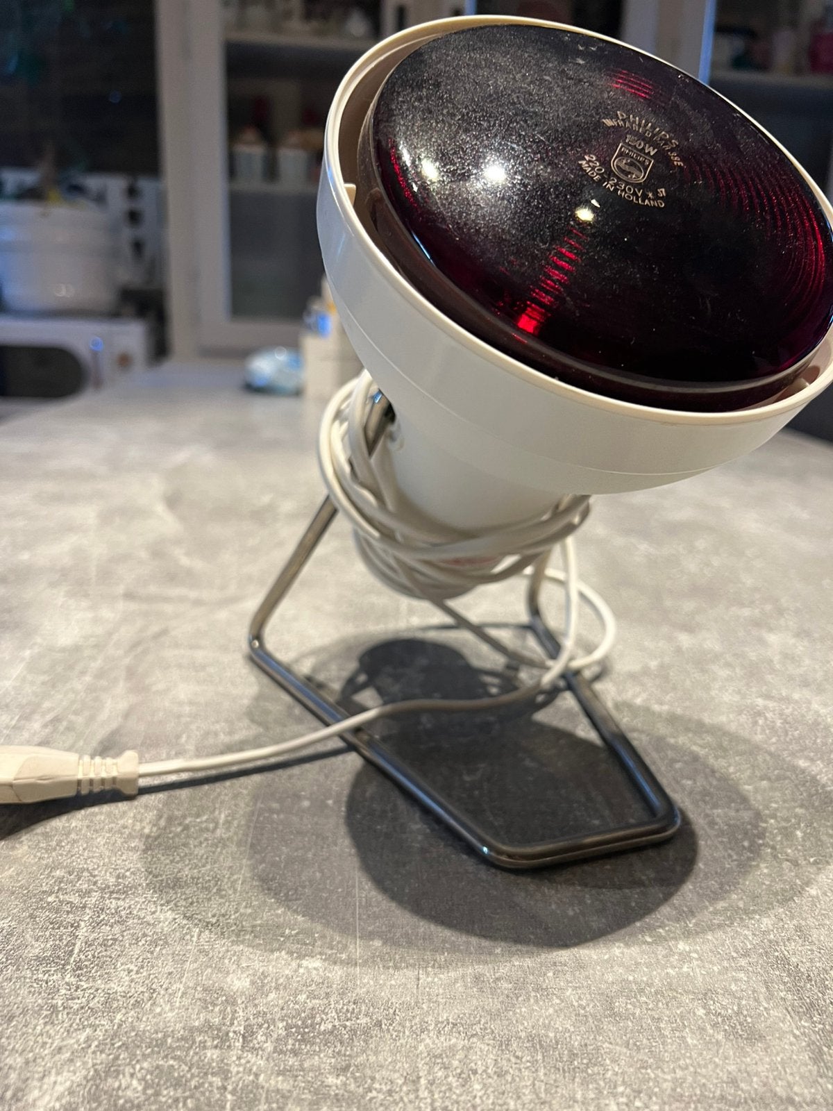 Vintage infrarood warmtelamp, Ophalen