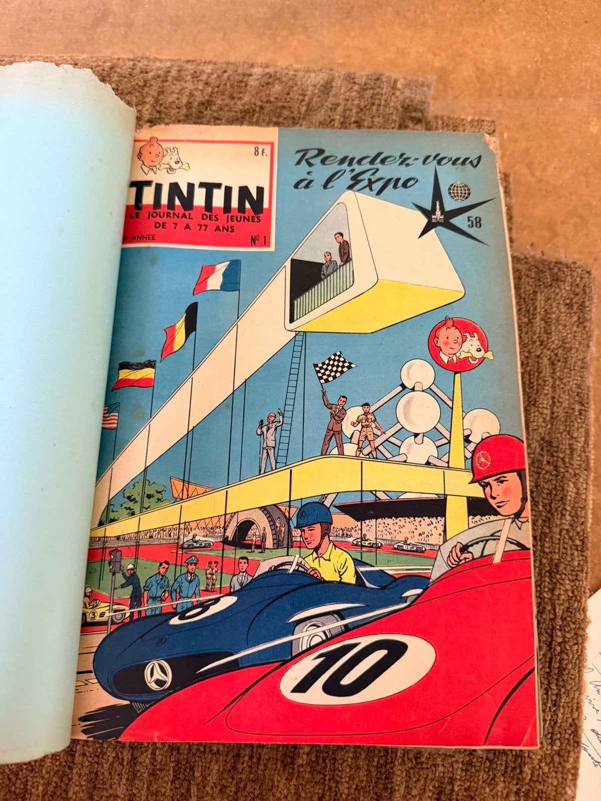 Tin Tin - Journal des jeunes (3 bubdels van 26 strips), Antiquités & Art, Enlèvement ou Envoi