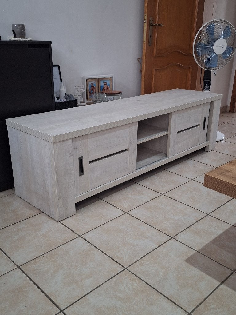 Meuble tv, Maison & Meubles, Enlèvement, Comme neuf, Chêne, Moins de 100 cm