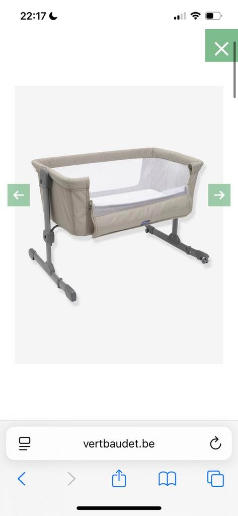 Cododo Chicco beige, Enfants & Bébés, Berceaux & Lits, Enlèvement, Comme neuf