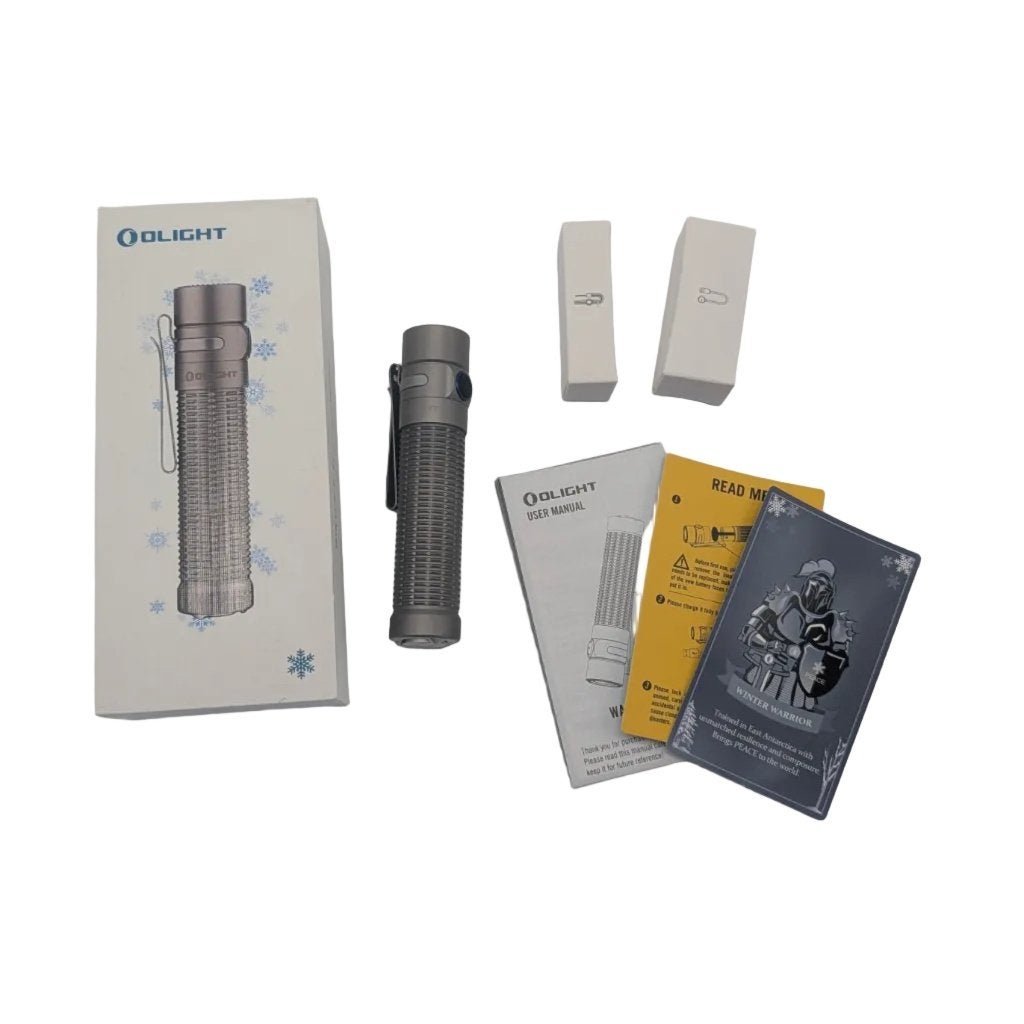 Olight Warrior Mini Winter 2 Titanium – Grade A, Ophalen of Verzenden, Zo goed als nieuw
