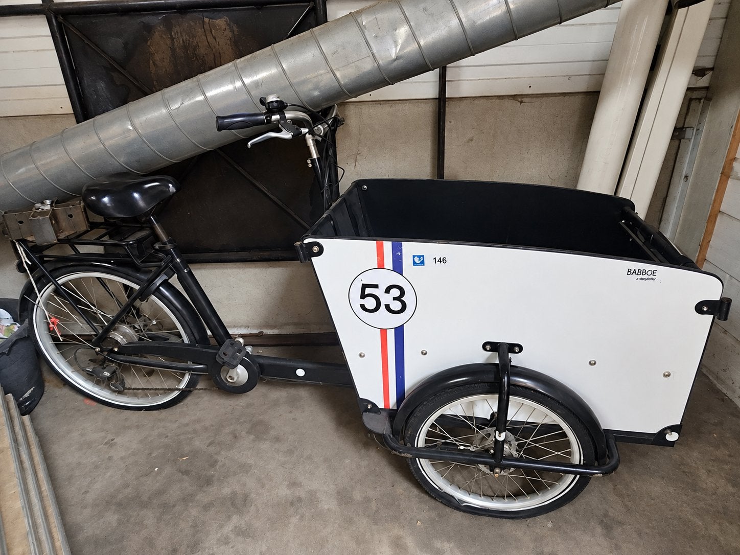 Babboe elektrische bakfiets met accu, Fietsen en Brommers, Ophalen of Verzenden, Zo goed als nieuw