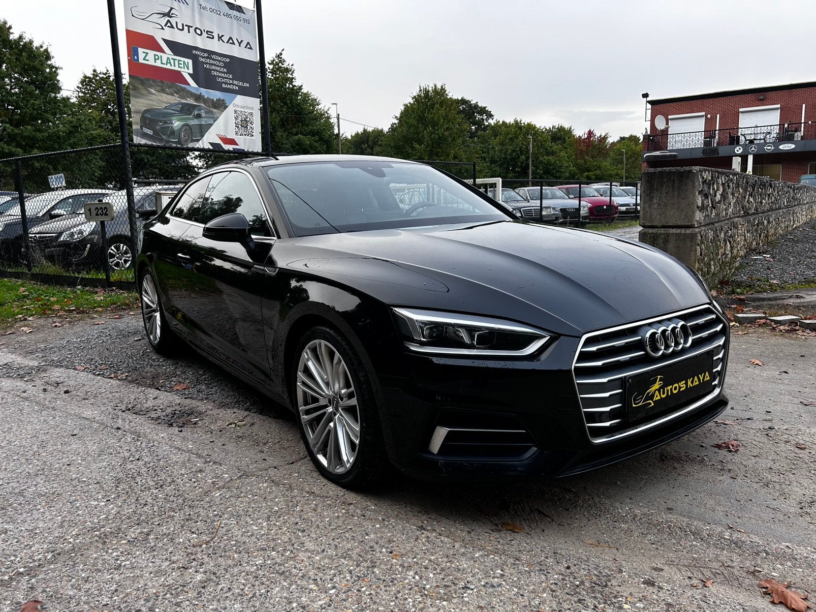 Audi a5 S-line 2.0 milde hybride 118000 km  bj 2018, Auto's, 4 cilinders, Leder en Stof, Zwart, Bedrijf