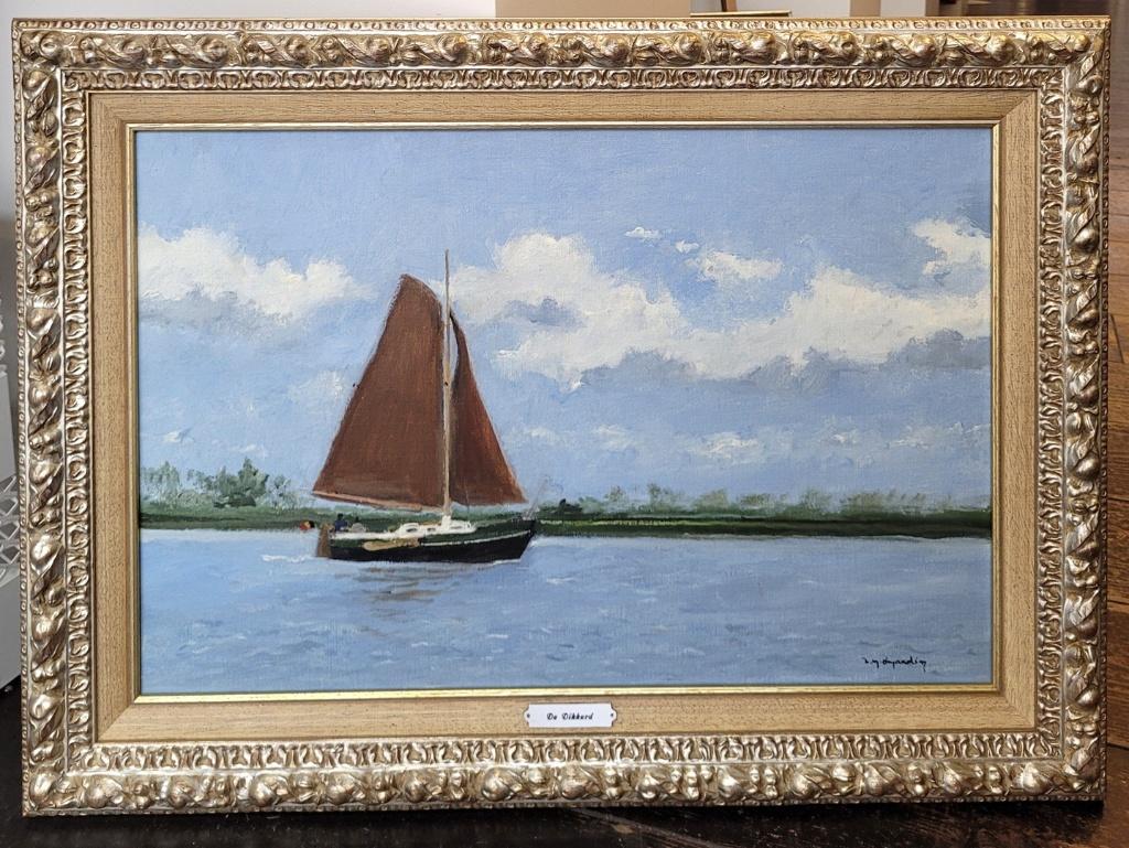 René Marie DUJARDIN, zeilboot, Antiquités & Art, Enlèvement ou Envoi