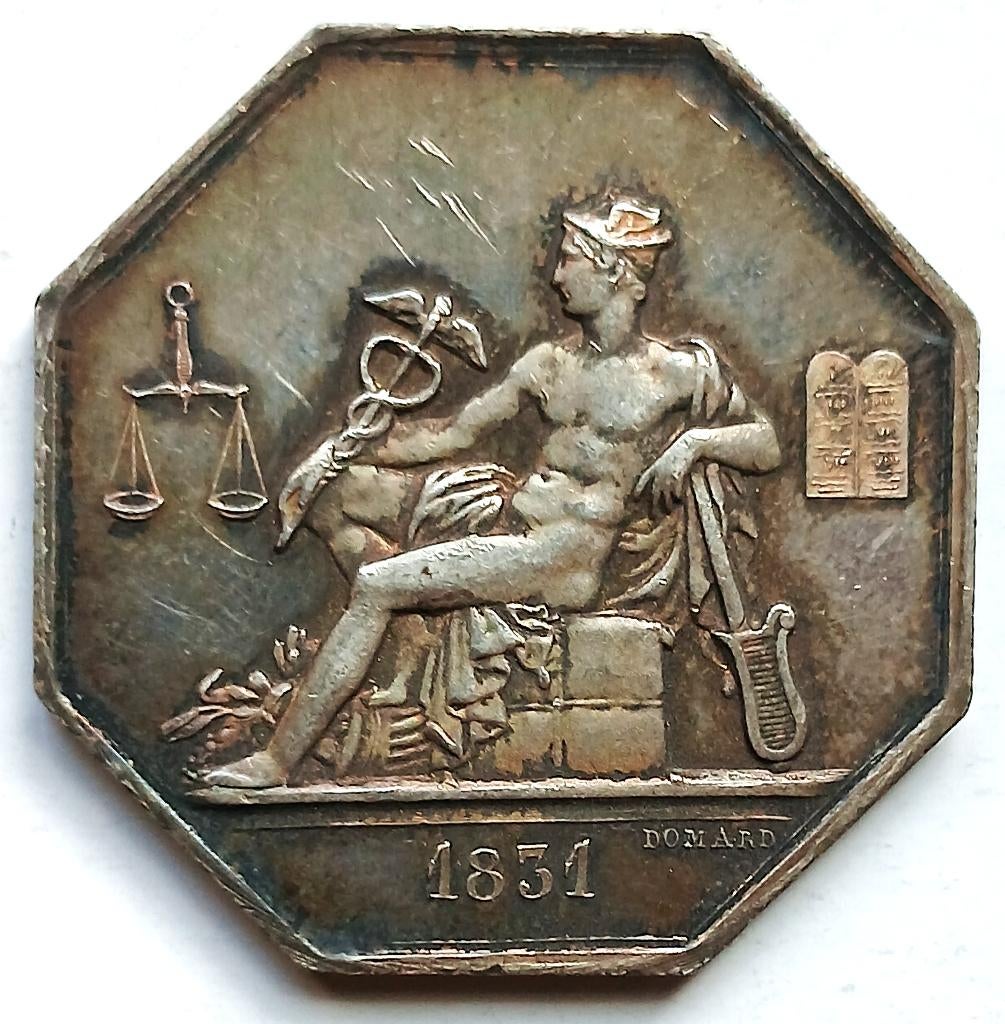 medaille zilver 1831JURIDISCH COMMISSARIS EXPERTEN REGERING, Ophalen of Verzenden, Zilver