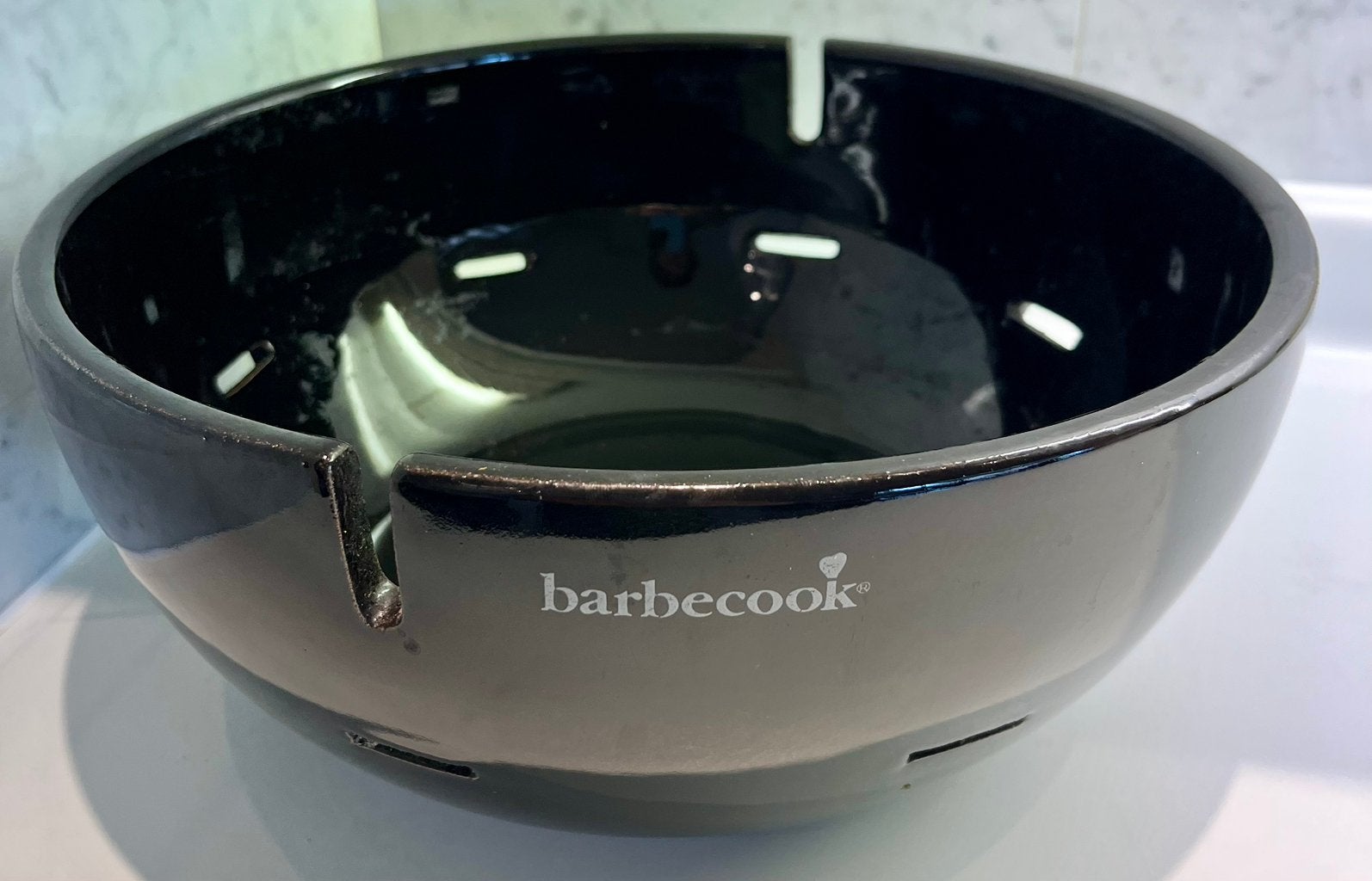 Barbecook Amica Tafelbarbecue – Zwart / Ø 30 cm – 2-4 pers, Jardin & Terrasse, Enlèvement, Utilisé