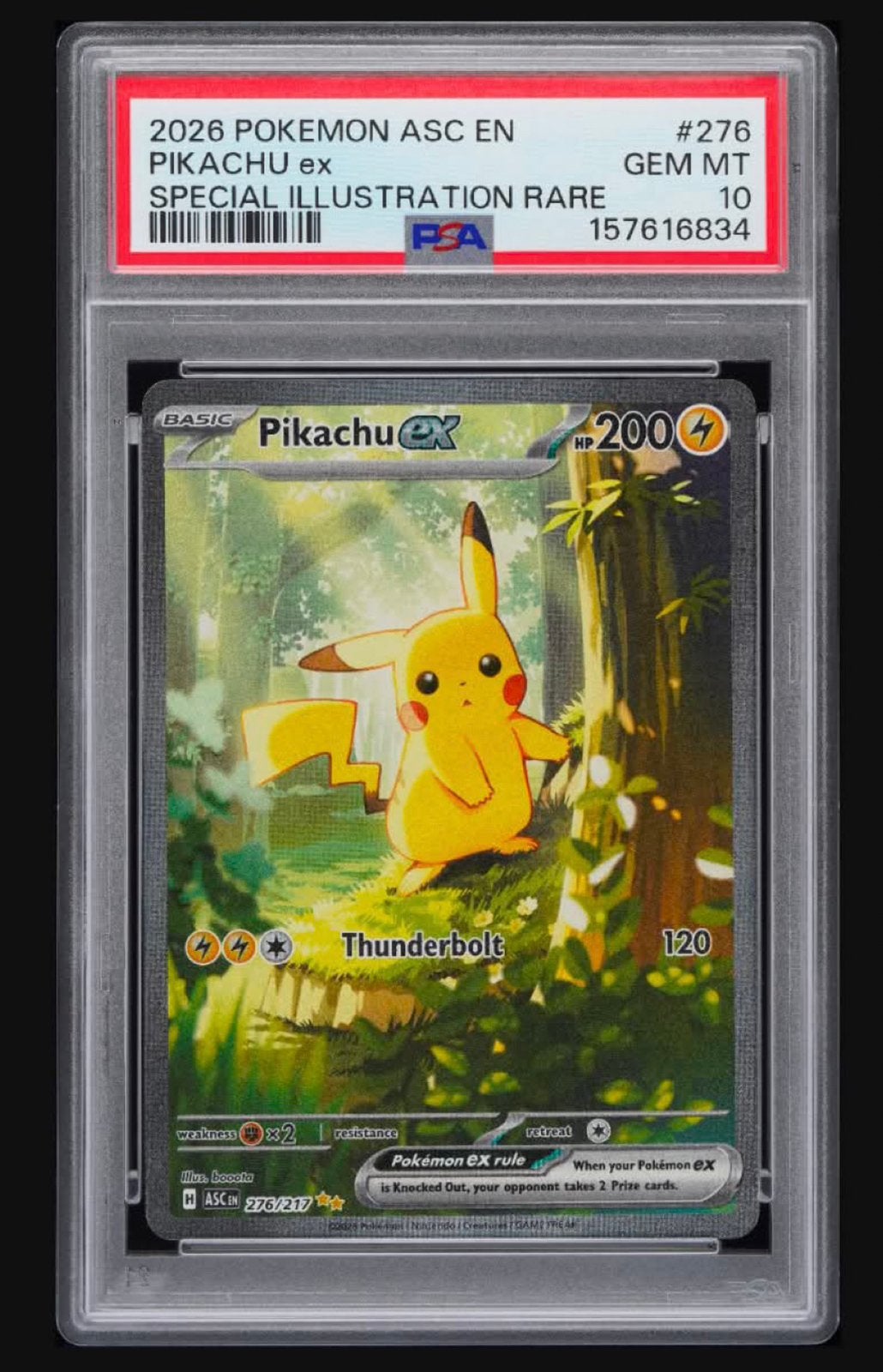 Pikachu ASC PSA 10 (Treekachu), Enlèvement, Comme neuf